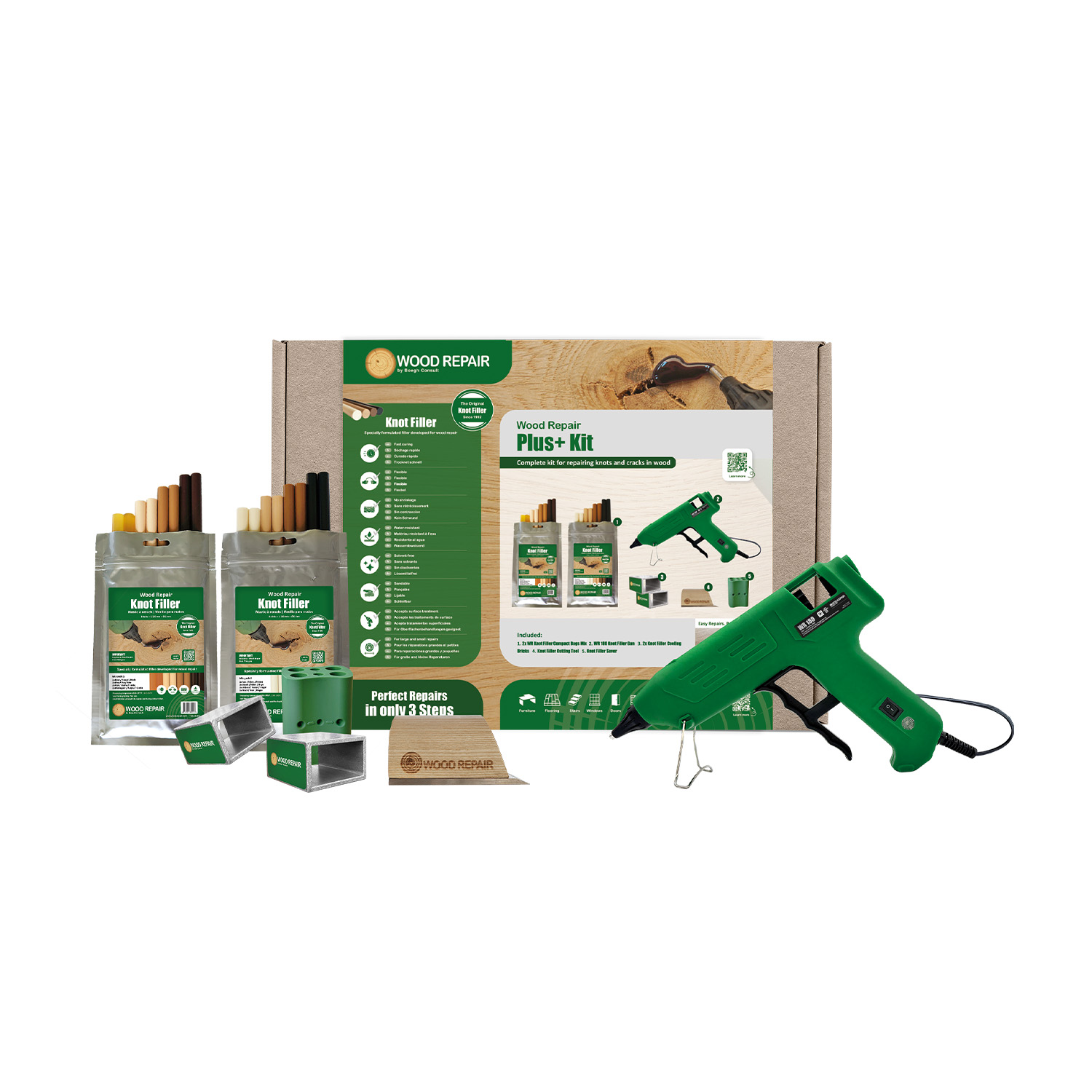 Wood Repair PLUS+ Kit